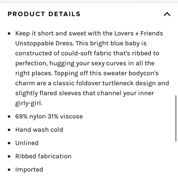 Lovers and Friends Sweater Dress Majorelle NWT - Picture 11 of 11